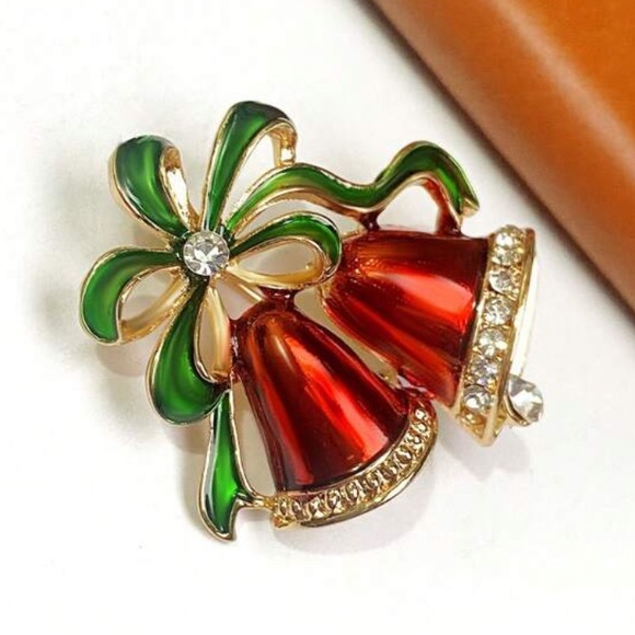Vintage Bell Christmas Pin - Picture 2 of 5